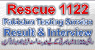 PTS Rescue 1122 Roll No slip 2022 Download By CNIC