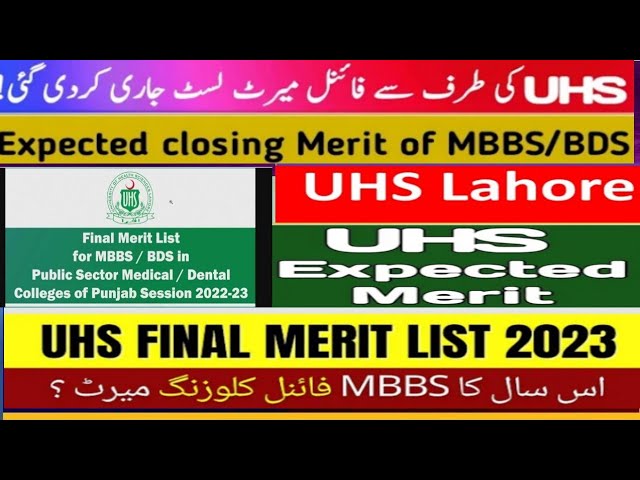 UHS-MBBS-BDS-Final-Merit-list