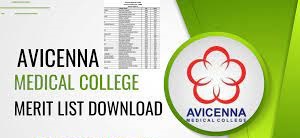 Avicenna Medical College Merit List